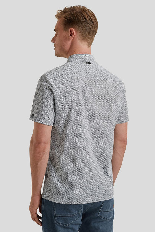 Short sleeve overhemd print blauw