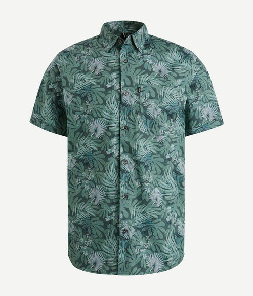 Vanguard short sleeve overhemd print groen | Regular-fit