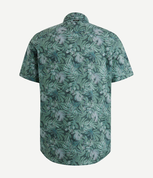 Vanguard short sleeve overhemd print groen | Regular-fit