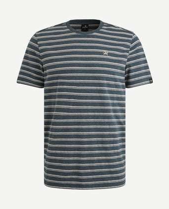 T-shirt jersey melange blauw