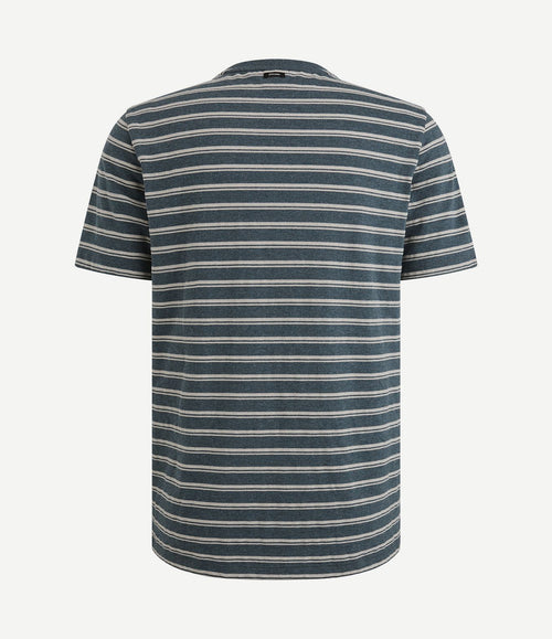 T-shirt jersey melange blauw
