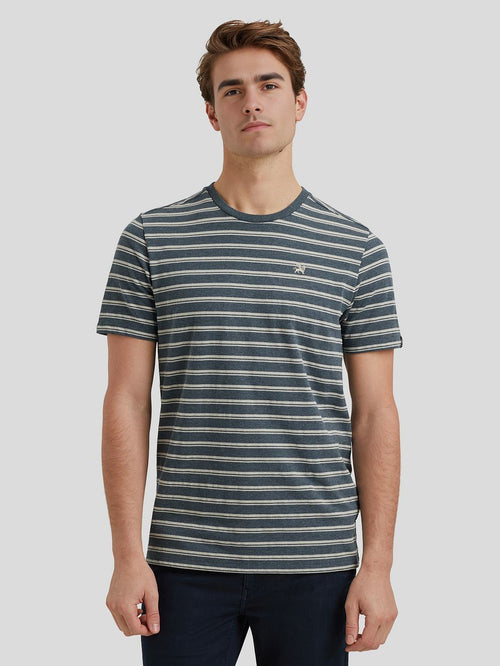 Vanguard t-shirt jersey melange blauw | Regular-fit