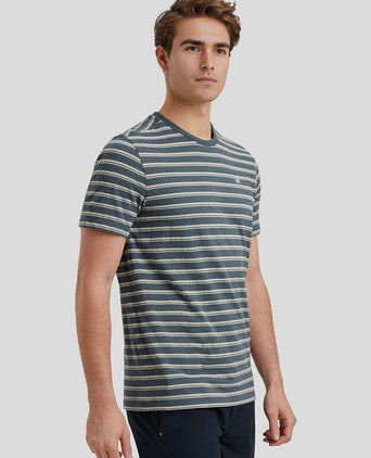 Vanguard t-shirt jersey melange blauw | Regular-fit