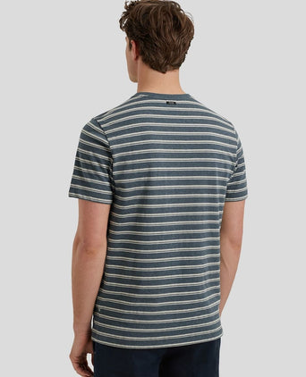 Vanguard t-shirt jersey melange blauw | Regular-fit