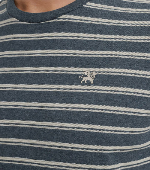 Vanguard t-shirt jersey melange blauw | Regular-fit