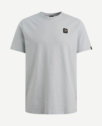 T-shirt logo melange lichtblauw