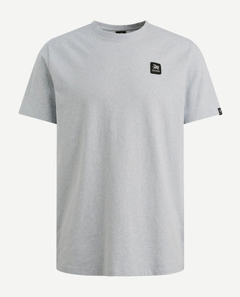 T-shirt logo melange lichtblauw