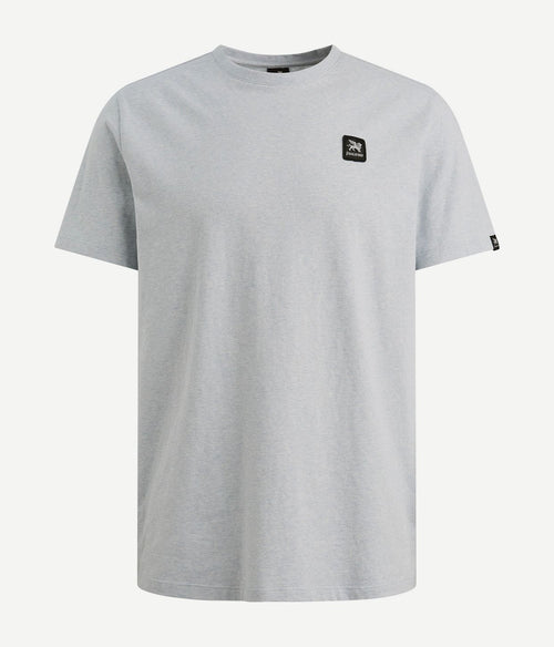 T-shirt logo melange lichtblauw