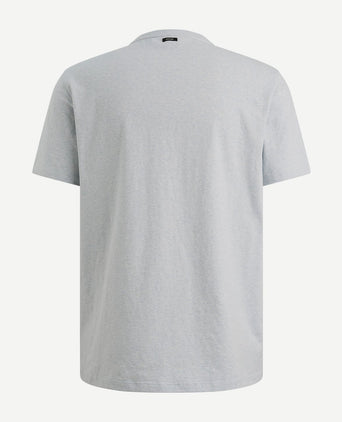 T-shirt logo melange lichtblauw