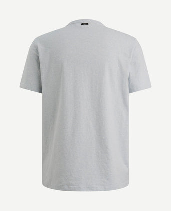 T-shirt logo melange lichtblauw