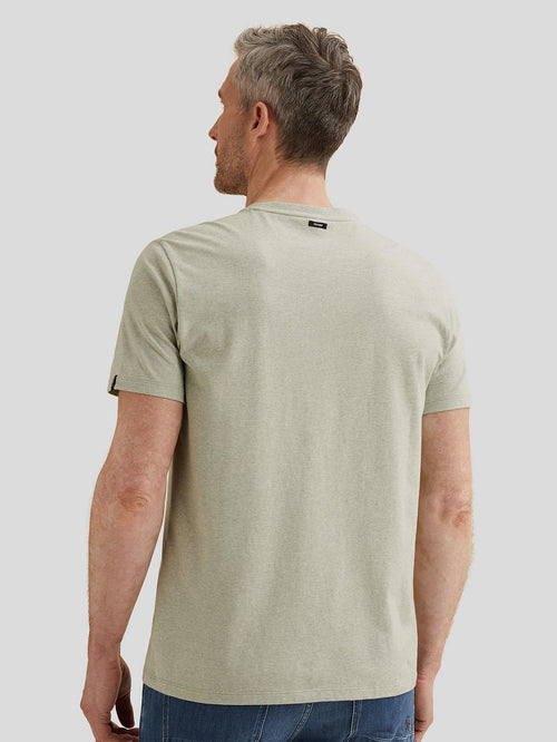 T-shirt logo melange lichtgroen