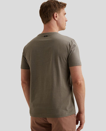 T-shirt streep taupe