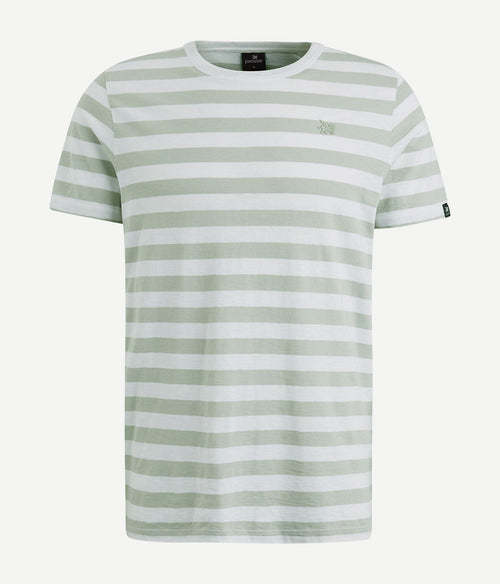 Vanguard t-shirt strepen groen | Regular-fit