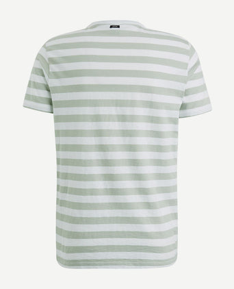 Vanguard t-shirt strepen groen | Regular-fit