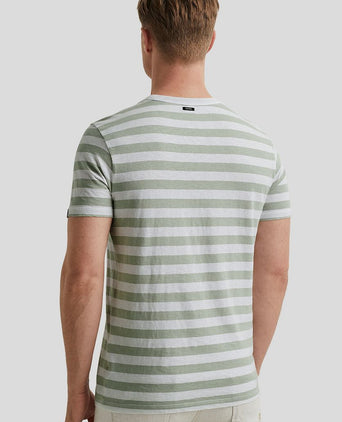 Vanguard t-shirt strepen groen | Regular-fit