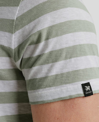 Vanguard t-shirt strepen groen | Regular-fit
