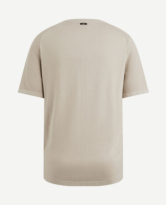 T-shirt structuur beige