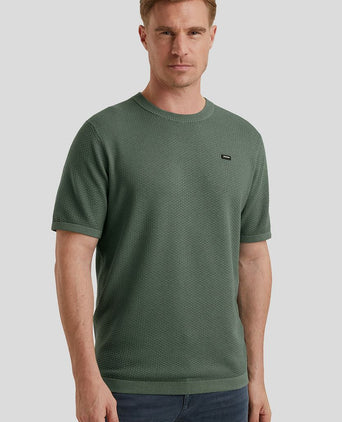 Vanguard t-shirt structuur groen | Regular-fit