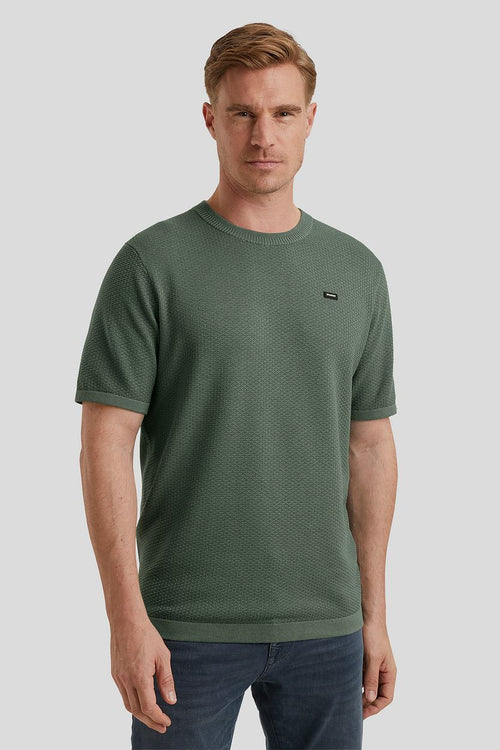 Vanguard t-shirt structuur groen | Regular-fit