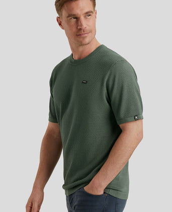 Vanguard t-shirt structuur groen | Regular-fit