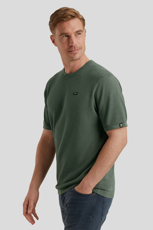 Vanguard t-shirt structuur groen | Regular-fit