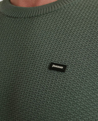 Vanguard t-shirt structuur groen | Regular-fit