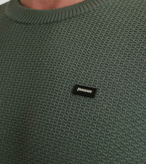 Vanguard t-shirt structuur groen | Regular-fit