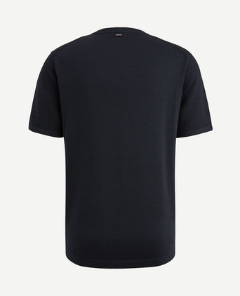 T-shirt structuur donkerblauw