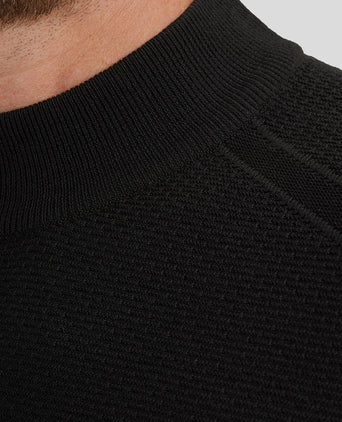 Vanguard trui knitted turtle zwart | Regular-fit