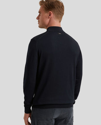 Trui knitted donkerblauw