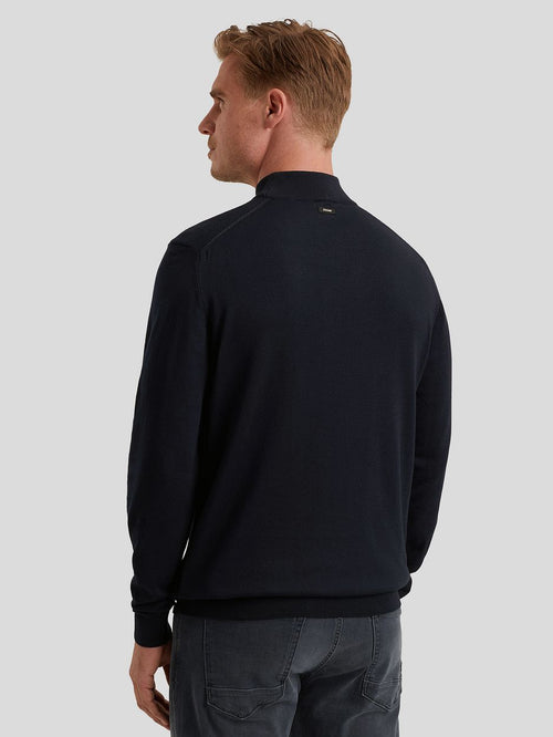 Trui knitted donkerblauw