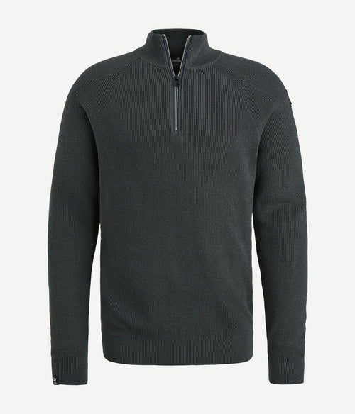 Vanguard trui halve rits antraciet | Regular-fit