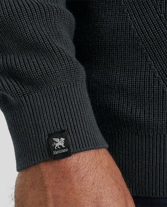 Vanguard trui halve rits antraciet | Regular-fit