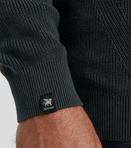 Vanguard trui halve rits antraciet | Regular-fit