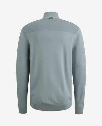 Trui halve rits blauw