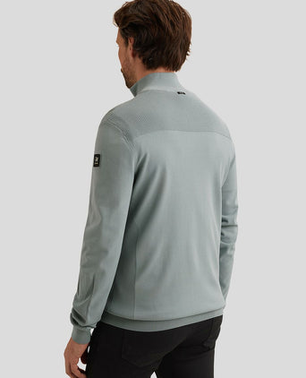 Trui halve rits blauw