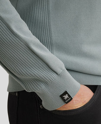 Trui halve rits blauw