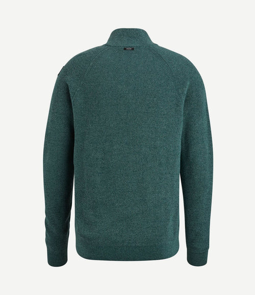 Trui halve rits groen