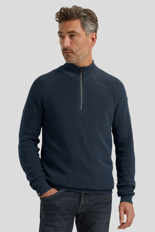 Vanguard trui halve rits donkerblauw | Regular-fit