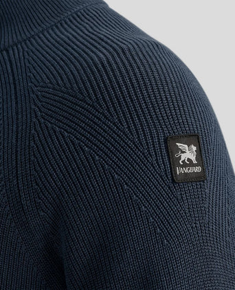 Vanguard trui halve rits donkerblauw | Regular-fit