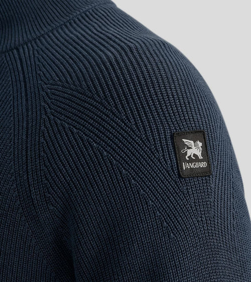 Vanguard trui halve rits donkerblauw | Regular-fit