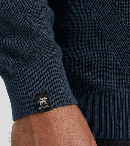 Vanguard trui halve rits donkerblauw | Regular-fit