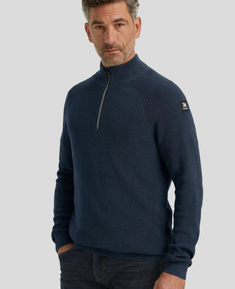Vanguard trui halve rits donkerblauw | Regular-fit