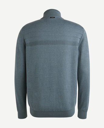 Vanguard trui halve rits structuur lichtblauw | Regular-fit