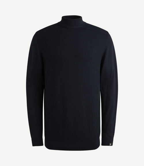 Trui knitted donkerblauw