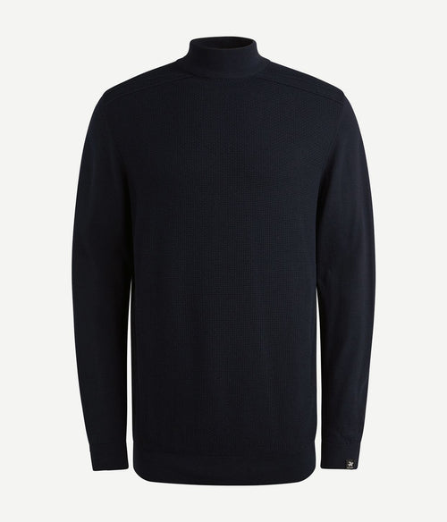 Trui knitted donkerblauw