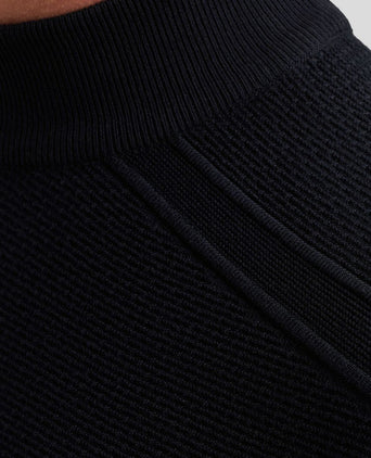 Trui knitted donkerblauw