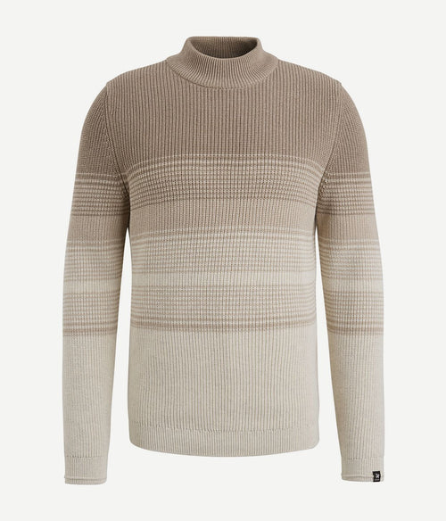 Vanguard trui knitted streep beige | Regular-fit