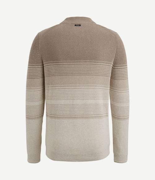 Trui knitted streep beige