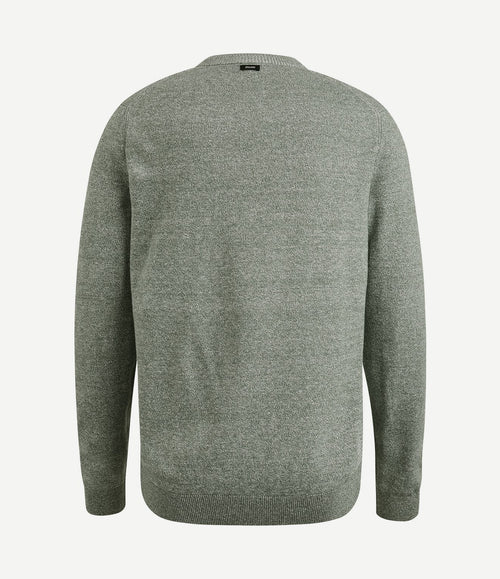 Trui linnen blend melange groen